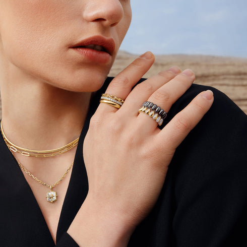 Gold Paper Clip Chain Necklace